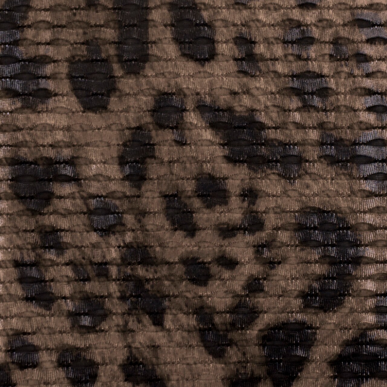 Brown-Black Famous Maker Cheetah Printed 3D Mesh Yoga Activewear Fabric By the Yard